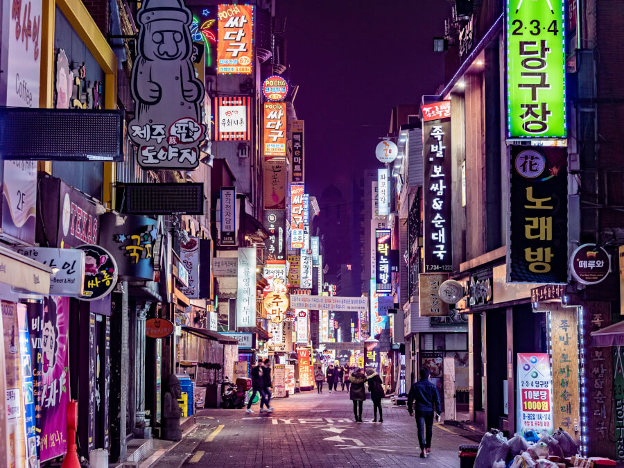 韓国の街